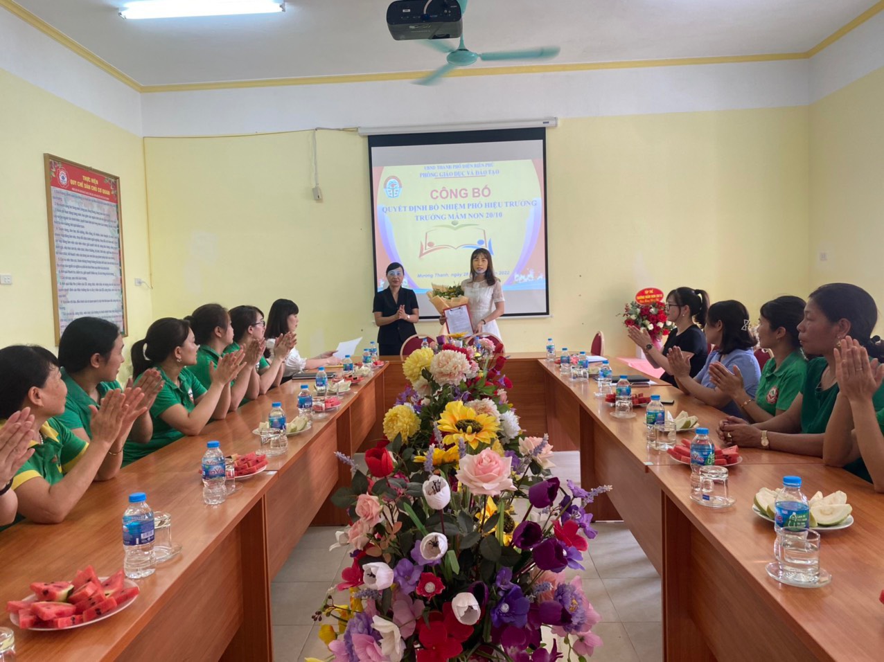 BUỔI CÔNG BỐ QUYẾT ĐỊNH BỔ NHIỆM PHÓ HIỆU TRƯỞNG TRƯỜNG MẦM NON 20/10