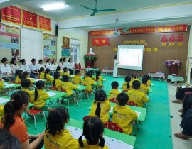 Hoạt động dạy mẫu cho sinh viên thực tập đợt 2 năm học...